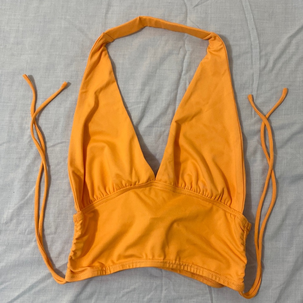 Orange halter top